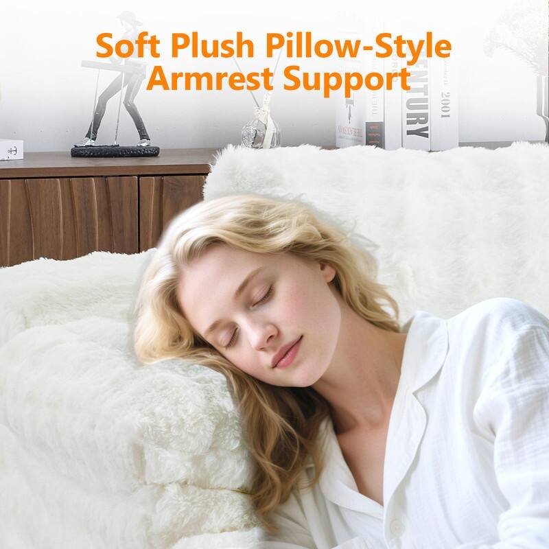 Upholstered Velvet Boneless Couch Sleeper Sofa Bed