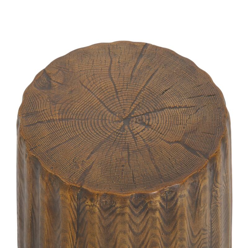 Christopher Knight Home - Redwooda Modern Outdoor MGO Side Table with Tree Stump Design