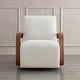 preview thumbnail 43 of 47, Eli Swivel Accent Chair with U-Shaped Wood Arm