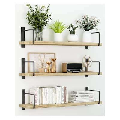 Floating Shelves - 24 Inch Wall Mounted Set of 3 - 6"D x 24"W x 6"H