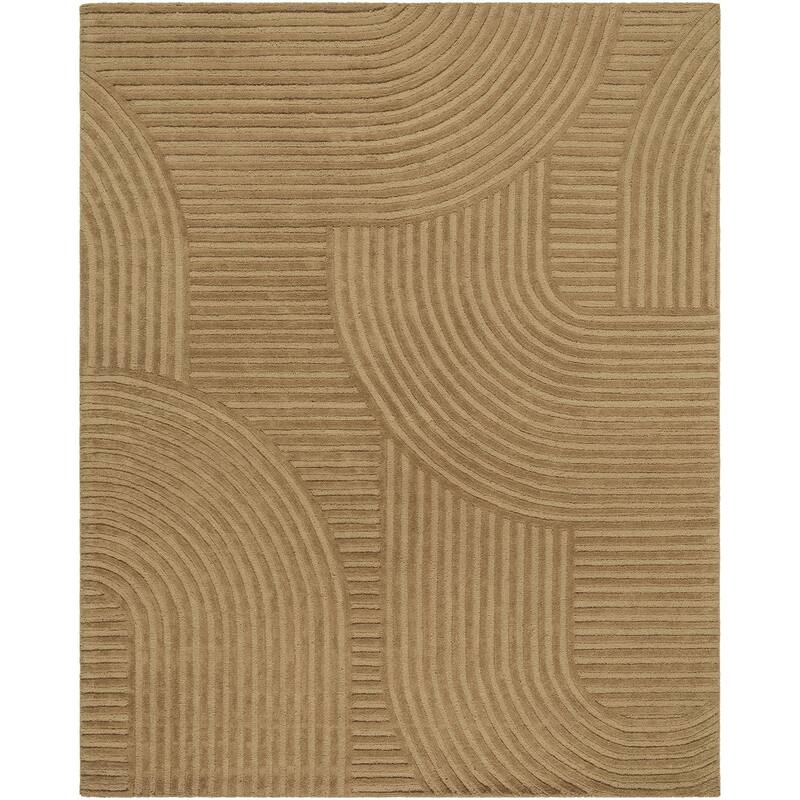Dabala Handmade Modern Wool Rug - Dark Brown - 8' x 10'