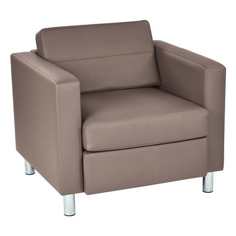 Pacific Arm Accent Chair with Chrome Legs