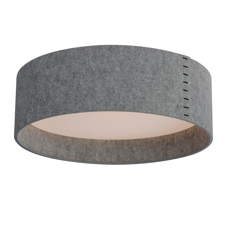Maxim 10237 Prime 25" Wide LED Flush Mount Drum Ceiling Fixture - Grey