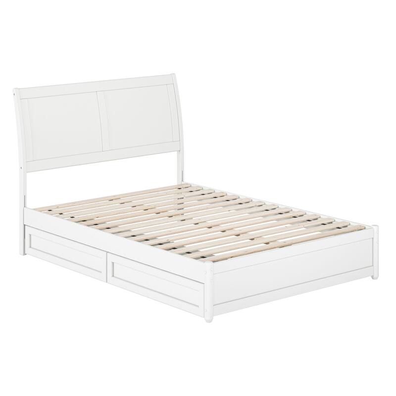 Andorra Platform Bed with Panel Footboard and Storage Drawers