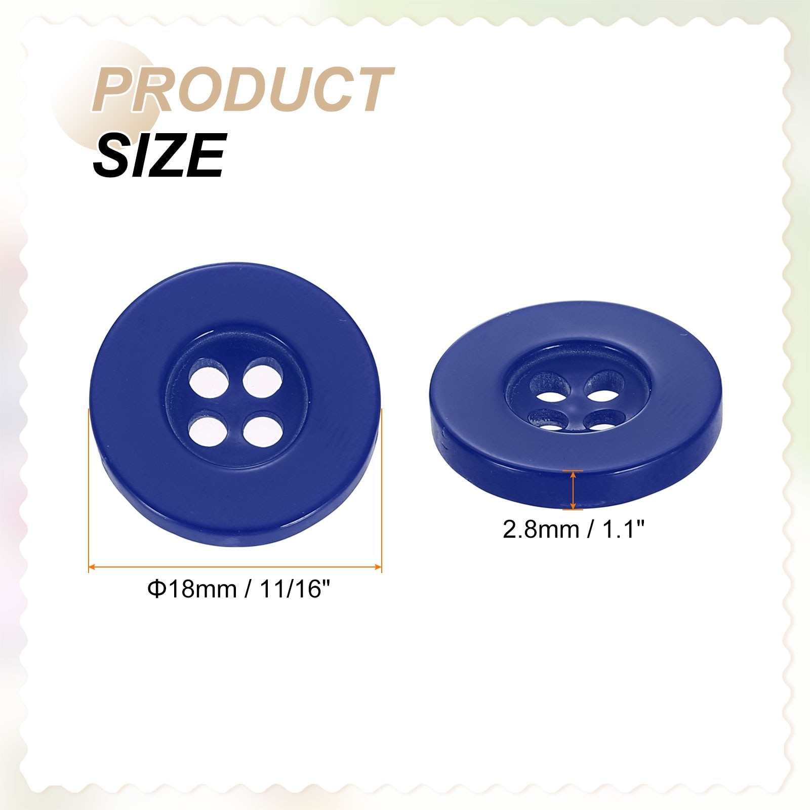 Sewing Buttons Resin Round Flat Craft Replacement Buttons for Sewing Clothing