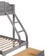 preview thumbnail 20 of 18, Space-Saving Triple Bunk Bed with Drawers & Guardrails