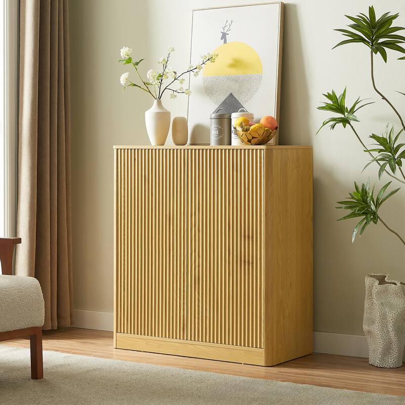 31.5-inch modern wavy sideboard,