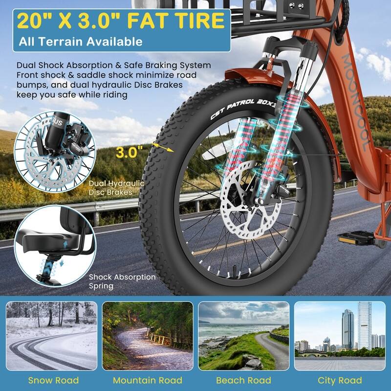 Folding Electric Tricycle for Adults, w/ Basket and Removable Battery