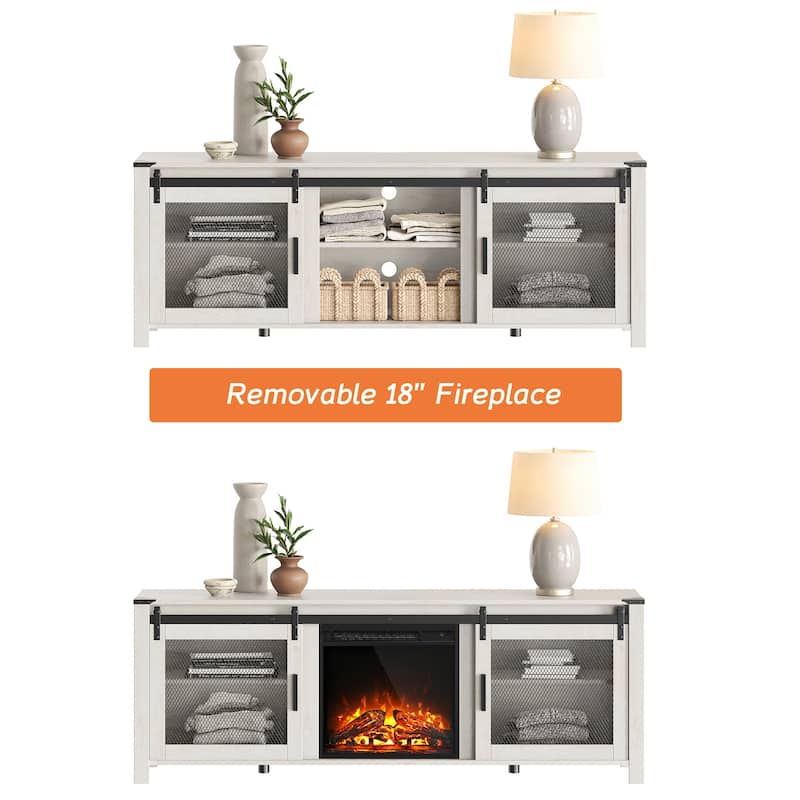 WAMPAT 36 inch 3 Sided Glass Electric Fireplace Insert，Black
