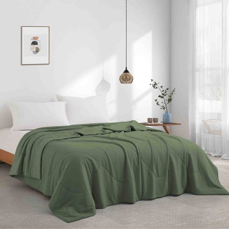 Lightweight Breathable Cooling Waffle Reversible Summer Blanket, Dual-side Cool Touch Comforter