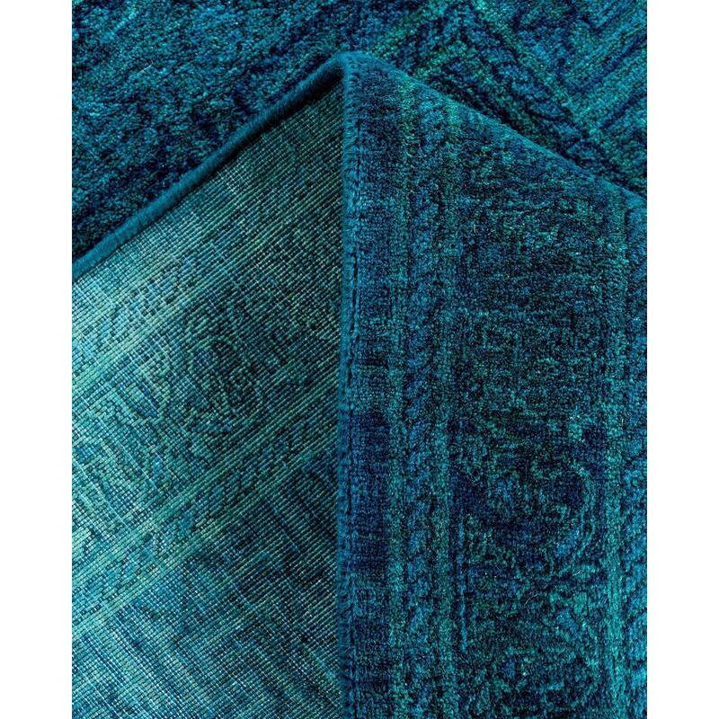 Contemporary Overdyed Wool Hand Knotted Area Rug - 2' 9" x 3' 8"