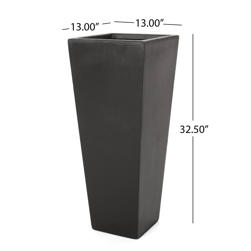 Ella Outdoor Modern Cast Stone Planter by Christopher Knight Home