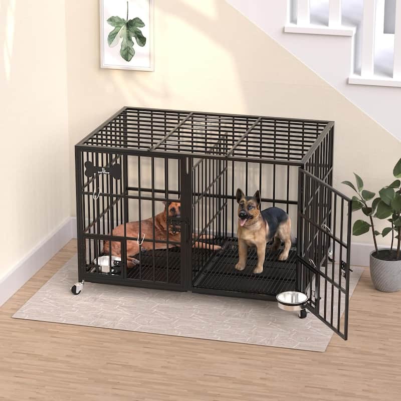 Large Dog Crate, Puppy Dog Playpen, Pet Cage for Yard, Indoor Outdoor - 42in
