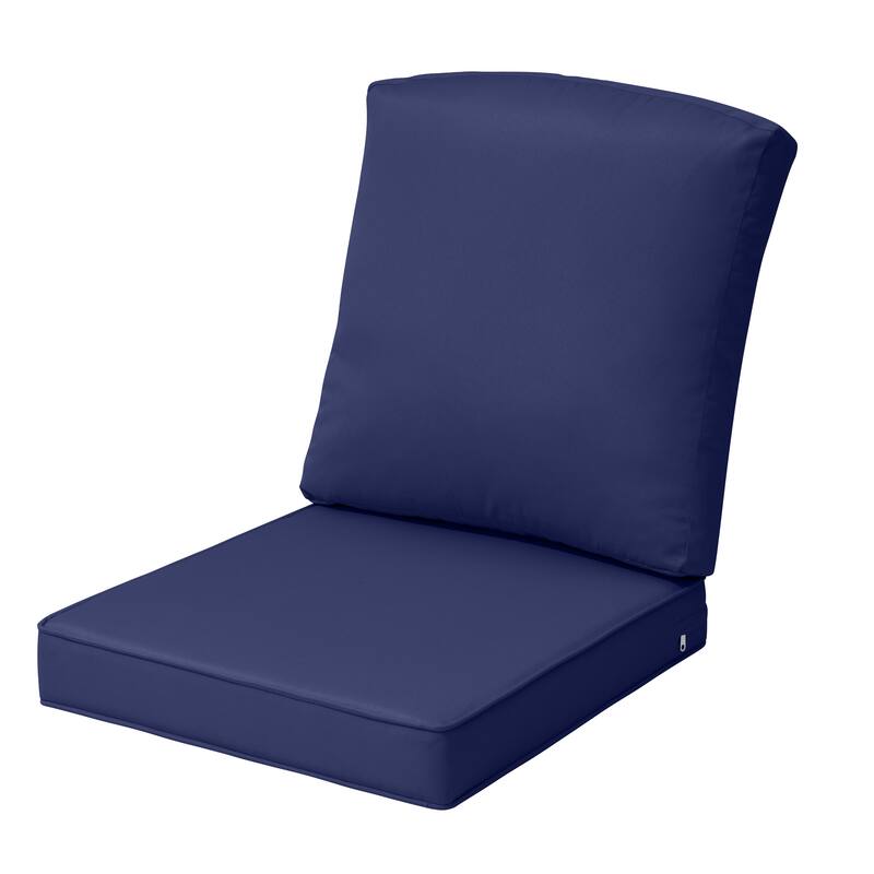 Pellebant 22 x 21 in Deep Seat Chair Outdoor Cushion Set - NavyBlue - 1PC