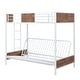 preview thumbnail 24 of 25, Twin-Over-Futon Metal Bunk Bed with Guardrails and Ladder - Versatile 3-in-1 Design, Sturdy Frame, Safety Features