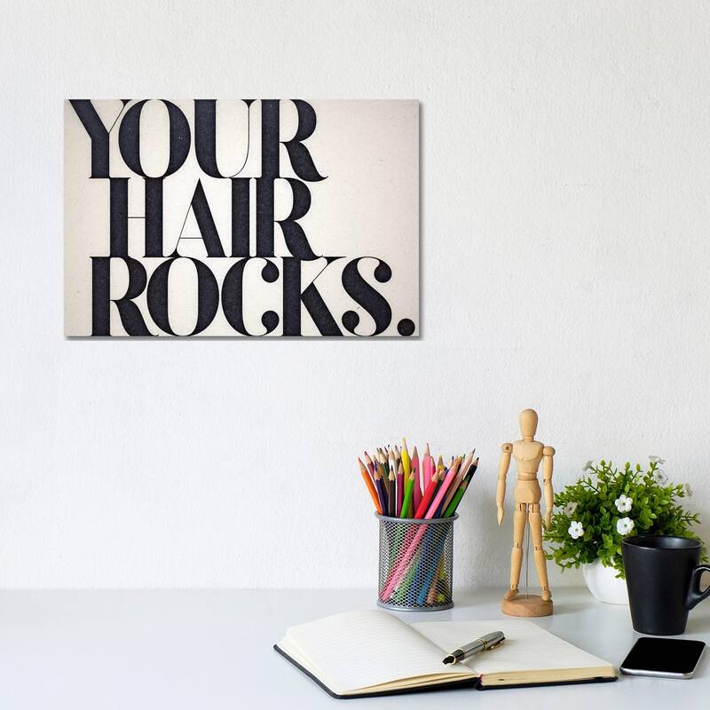 iCanvas "Your Hair Rocks" by 33 Broken Bones Canvas Print - 8x12x0.75