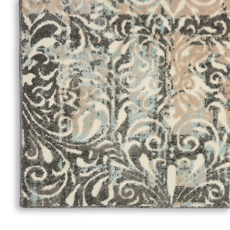 Nourison Soma Contemporary French Country Damask Area Rug