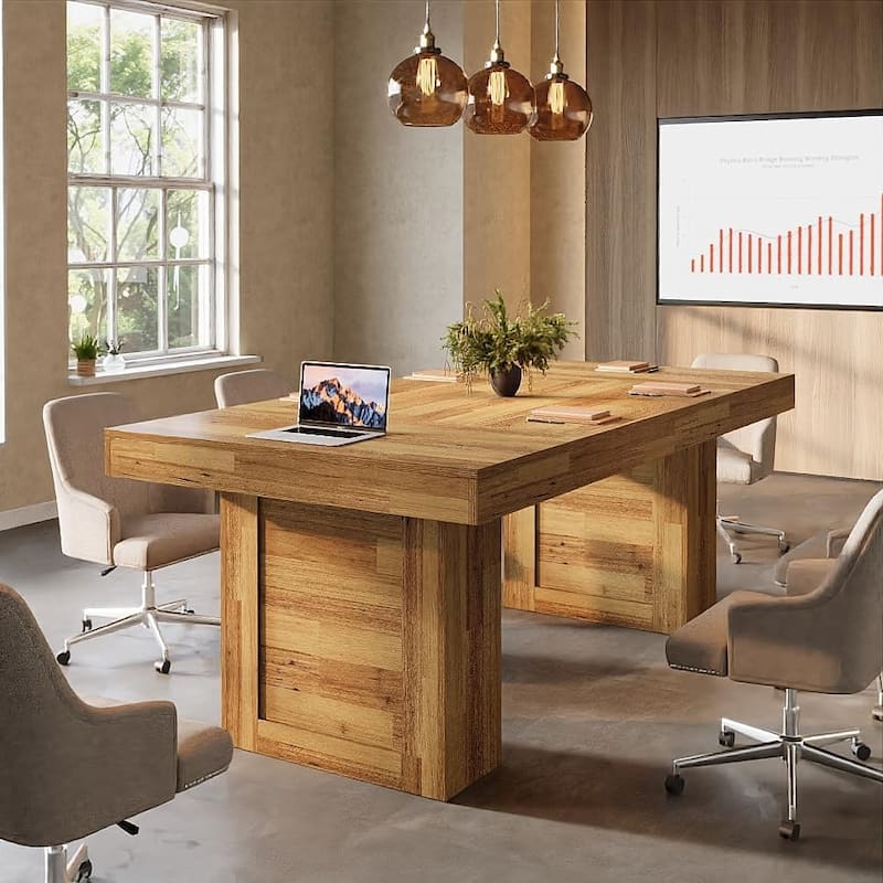 Large Executive Desk, Computer Desk, Home Office Writing Table, Conference Table Business Workstation for Working, Meeting