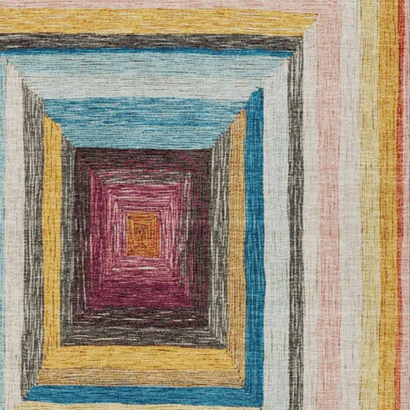 HomeRoots Geometric Transitional Rectangle Outdoor Rug