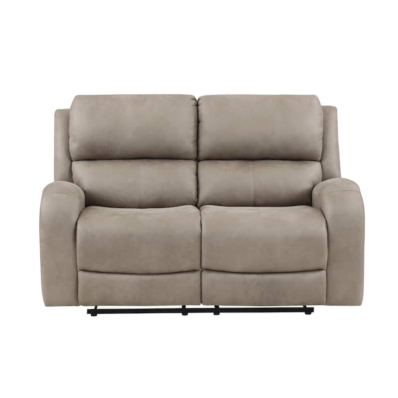 Mabel 3-Piece Polished Microfiber Manual Reclining Sofa Set