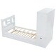 preview thumbnail 8 of 32, Twin Size Platform Bed with Storage Headboard and Footboard, Pull Out Shelves and Twin Size Trundle, Gray