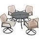 preview thumbnail 52 of 92, Versatile Outdoor Dining Sets w Swivel/Folding Chairs & Steel Slat Table and HDPE Dining Table Set for Gardens, Patios