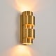 preview thumbnail 2 of 13, 2 - Light Steel Flush Mounted Ring Wall Sconce