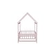 preview thumbnail 49 of 127, Wood Toddler House Bed with Roof Frame and Safety Guardrails Montessori Floor Bed without Slats No Door Houseshaped Platform Bed