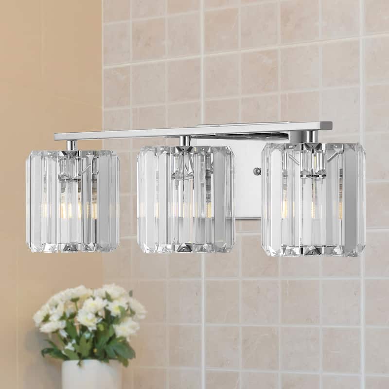 Spaulding Prism Vintage Metal/Glass Classic Glam LED Vanity Light, by JONATHAN Y