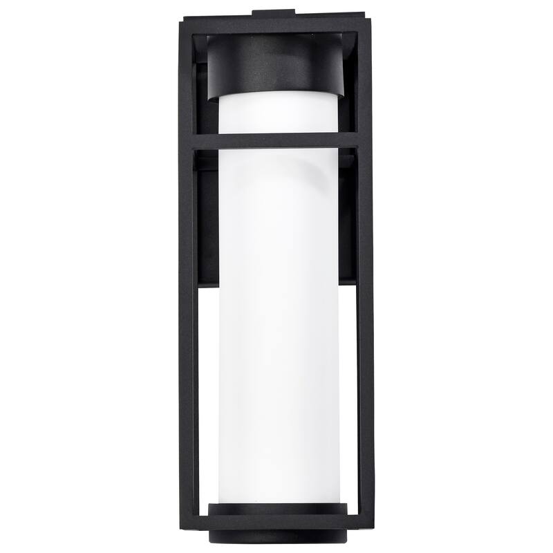 Ledges 6W LED Medium Wall Lantern Matte Black with White Opal Glass
