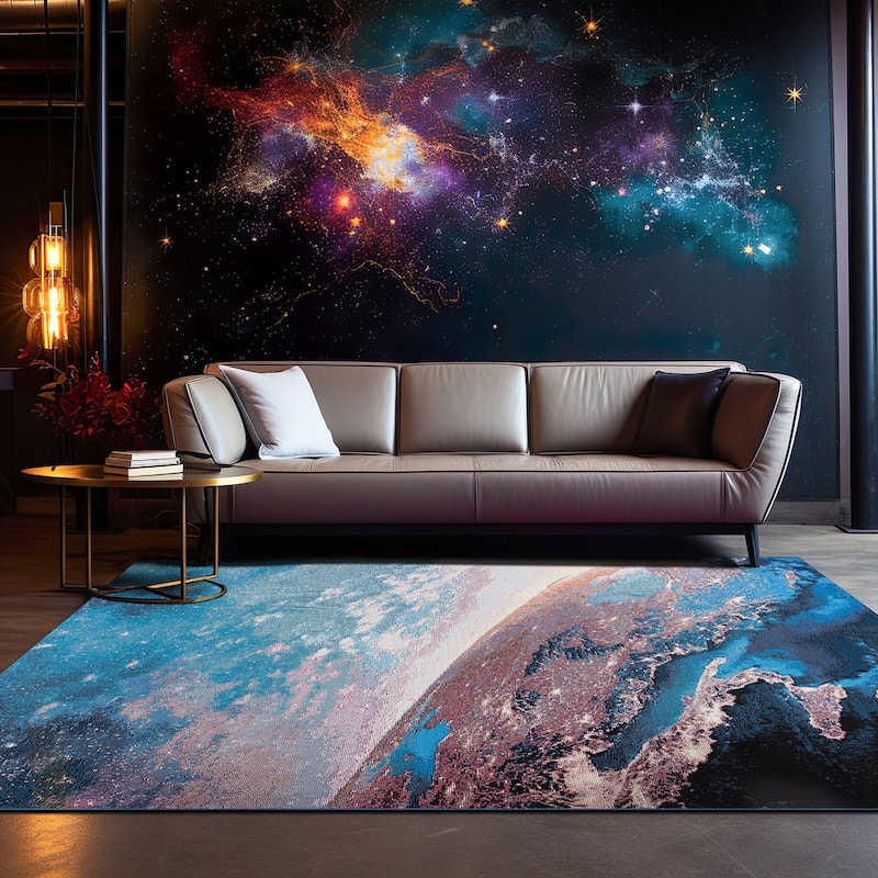 World Rug Gallery Galaxy Collection Adventure Space Indoor/Outdoor Area Rug