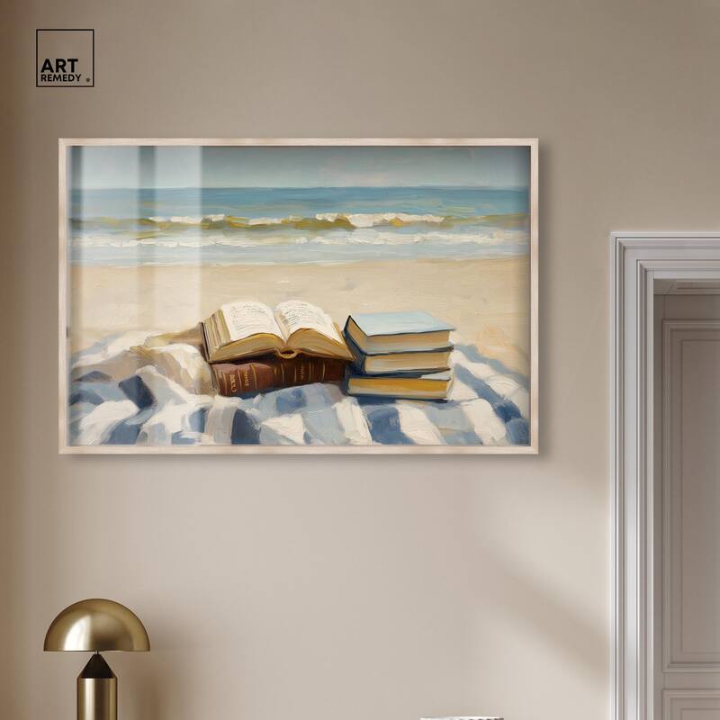 Beach Reading Shadowbox by Art Remedy