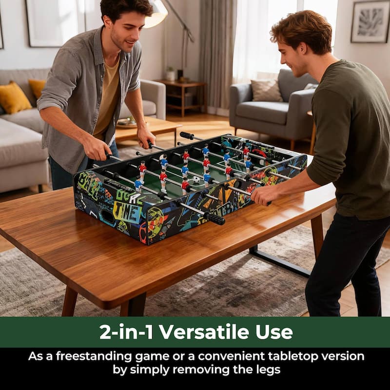 Costway 37" Mini Foosball Table 2-in-1 Game Table with Detachable Legs - See Details