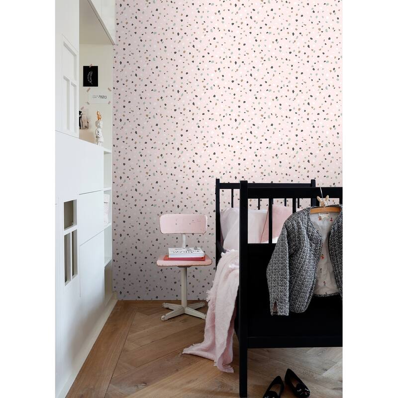 Chesapeake Ona Pink Terrazzo Wallpaper - 20.9 x 396 x 0.025