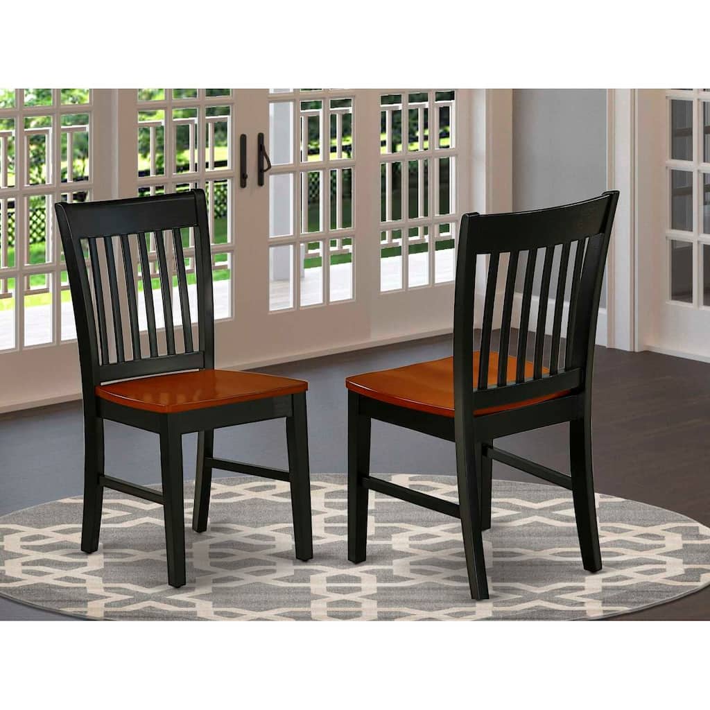 Dining Chairs Set of 2, Black Cherry Finish, Comfortable Accent Seating for Kitchen or Dining - 18