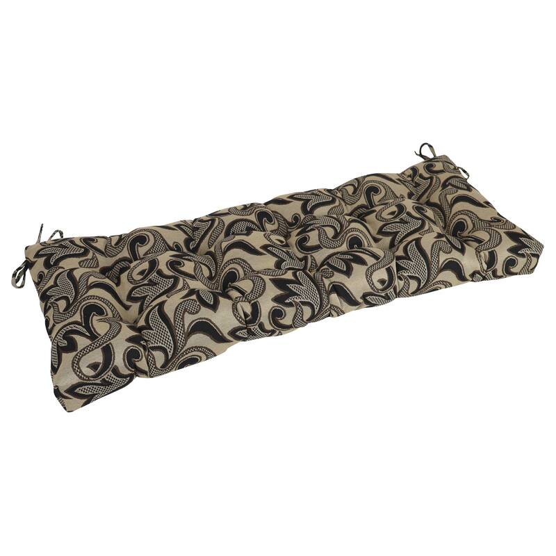Tufted Tapestry Bench Cushion (Multiple Widths) - 51 x 19 - Checkered Scroll
