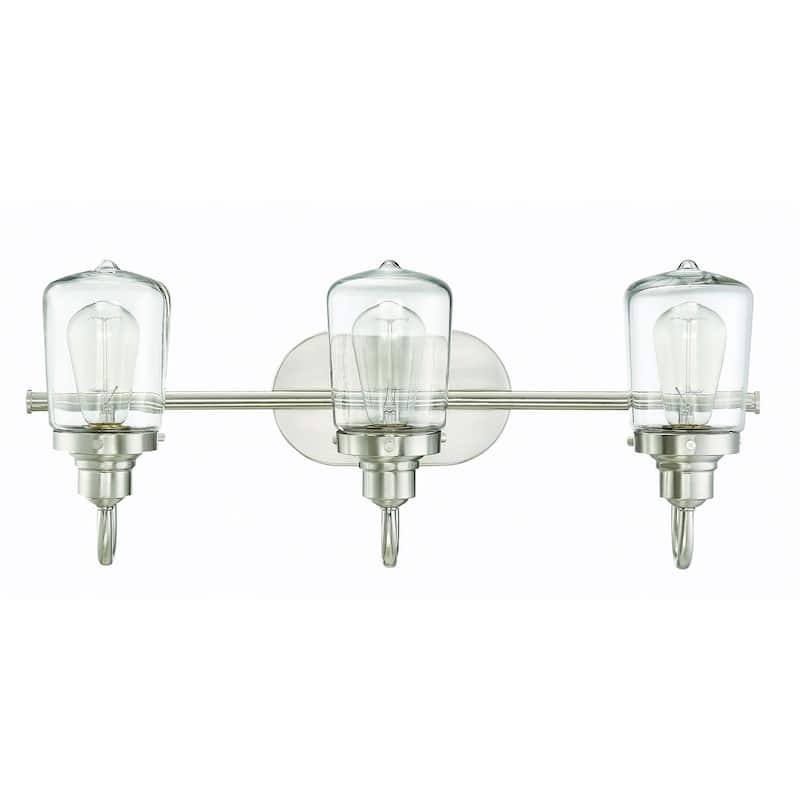 Trade Winds Martina 3-Light Bathroom Vanity Light in Brushed Nickel