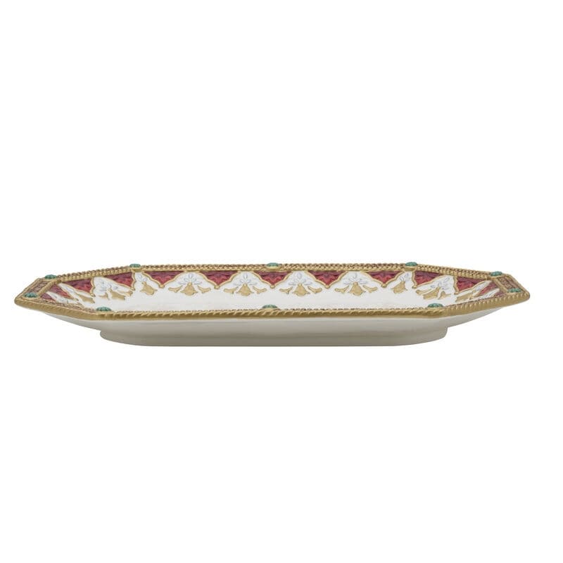 Fitz and Floyd Noel Holiday Small Platter 13.75In Red