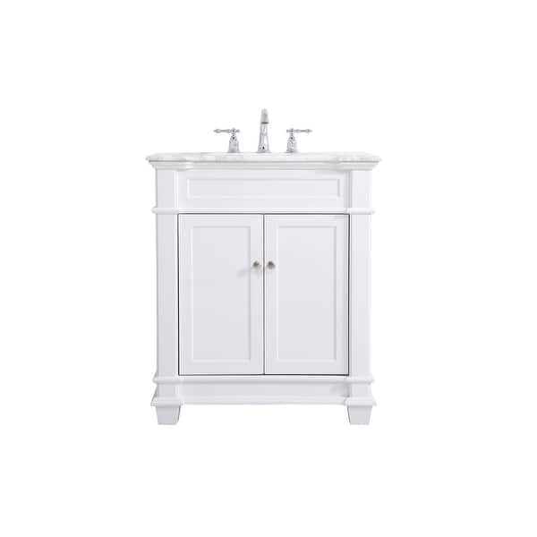 slide 1 of 1, Elegant Lighting VF50030 Wesley 30" Free Standing Single Basin Vanity White - Painted