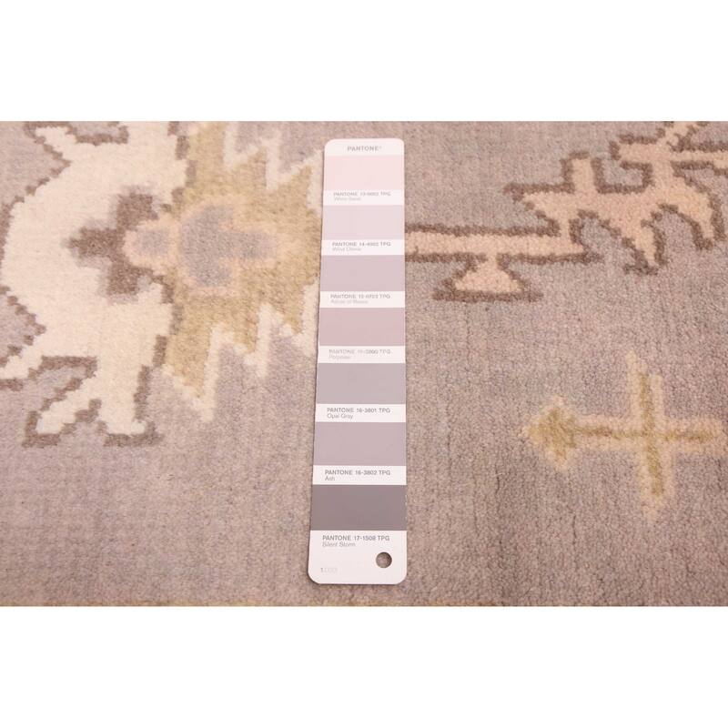 ECARPETGALLERY Hand-knotted Royal Oushak Light Grey Wool Rug - 8'10 x 12'1