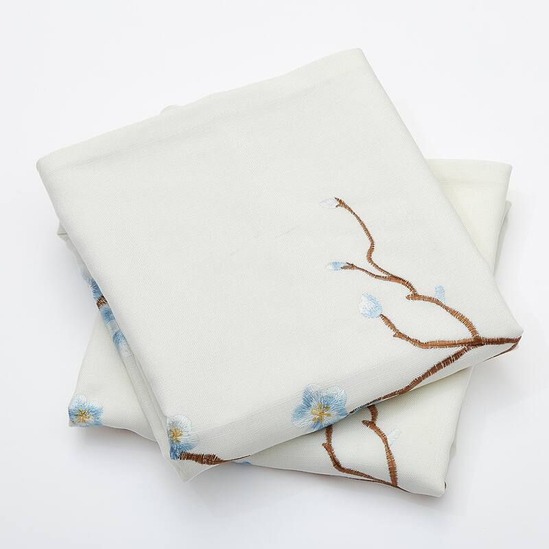 Embroidery Canvas Pillow Shell 2 Piece Set, Cherry Blossom, NO INSERT