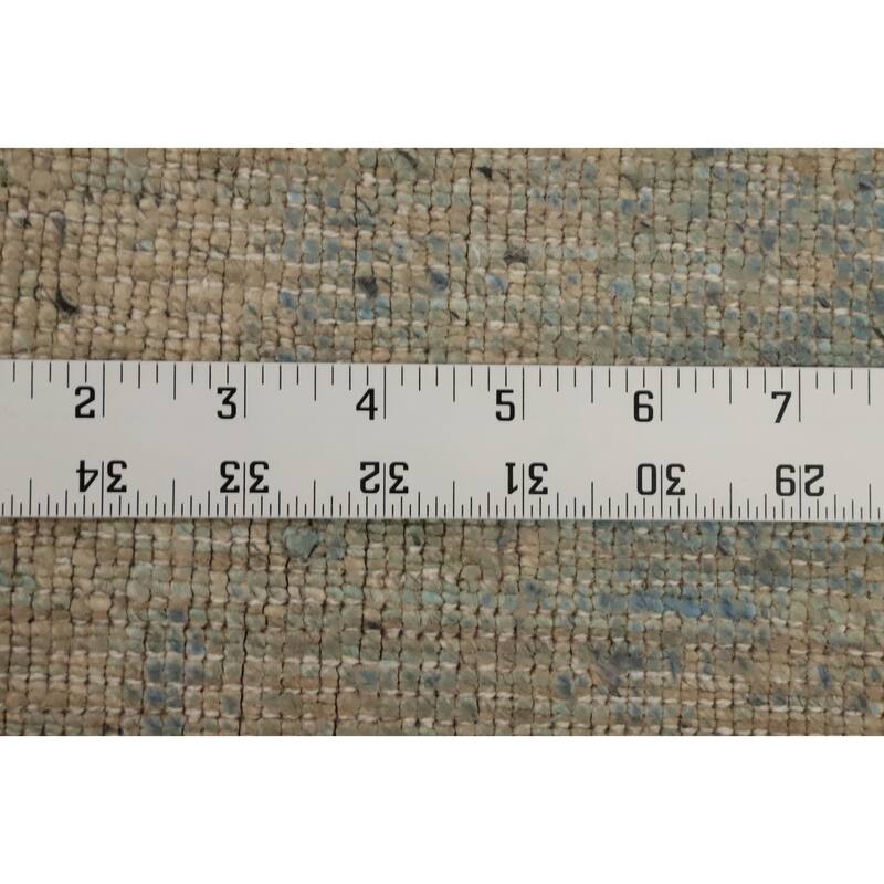 Hand Knotted Oriental Viscose Silk Carpet Modern Abstract Green Abstract Area Rug - 7' 11'' X 5' 0''