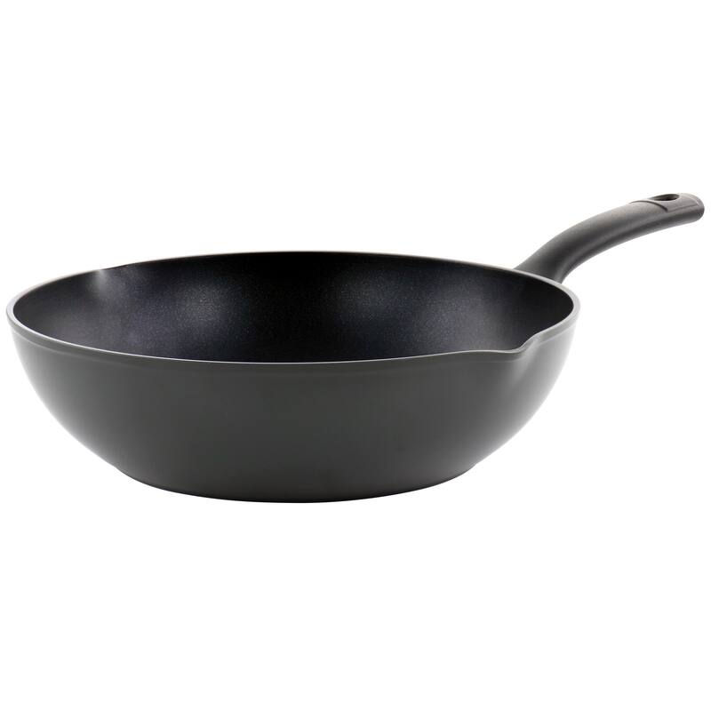 Oster Kingsway 4.1 Quart Aluminum Nonstick Wok in Black - Black