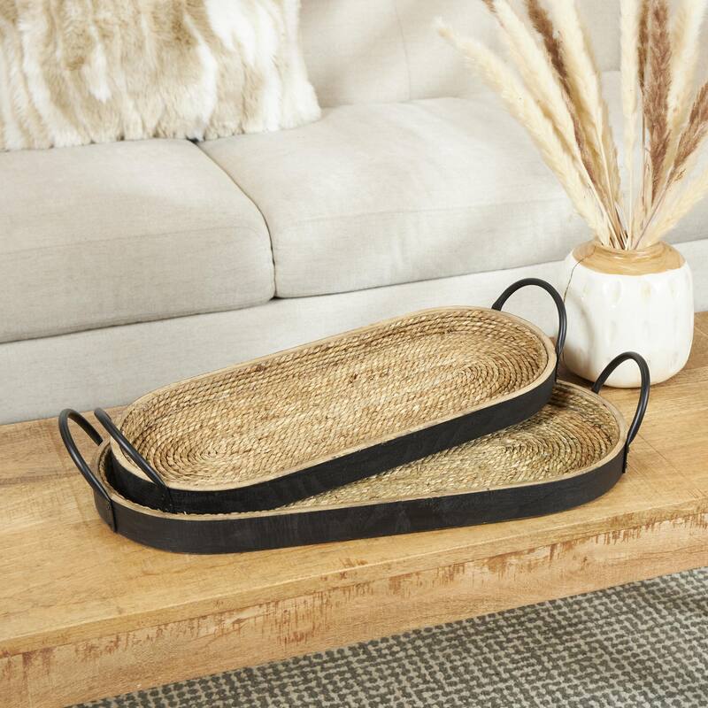 Wooden Living Room Decor Tray - Set of 2 - Roche River Decor