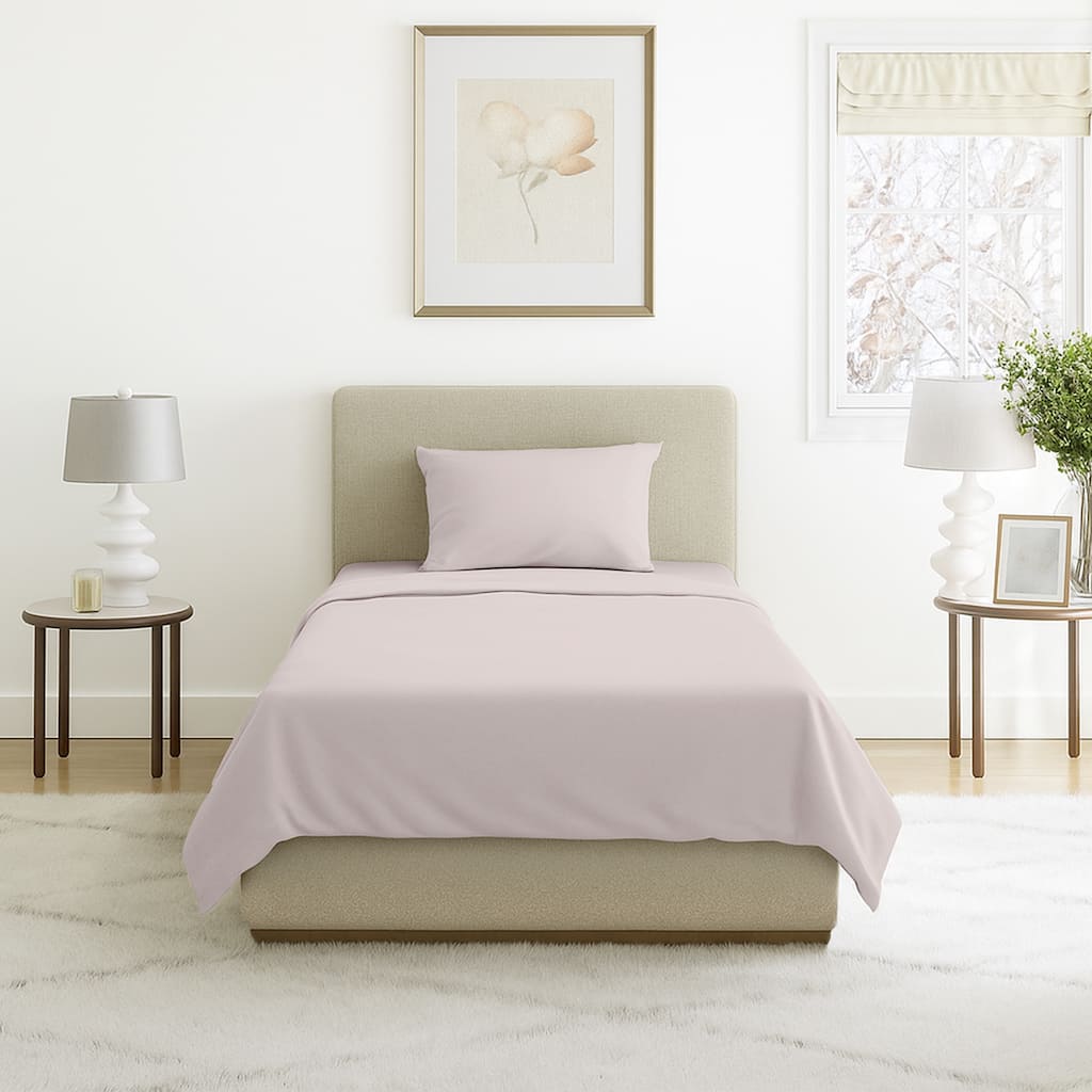 Brushed Microfiber Sheet Set-3 Piece Bed Linens-Fitted & Flat Sheets, Plus Pillowcase by Windsor Home (Twin XL, Beige)