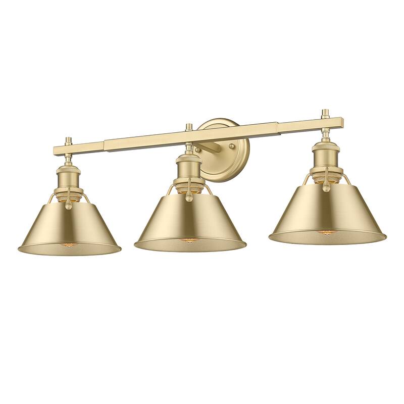 Orwell 3-Light Vanity Light in Brushed Champagne Bronze - Gold