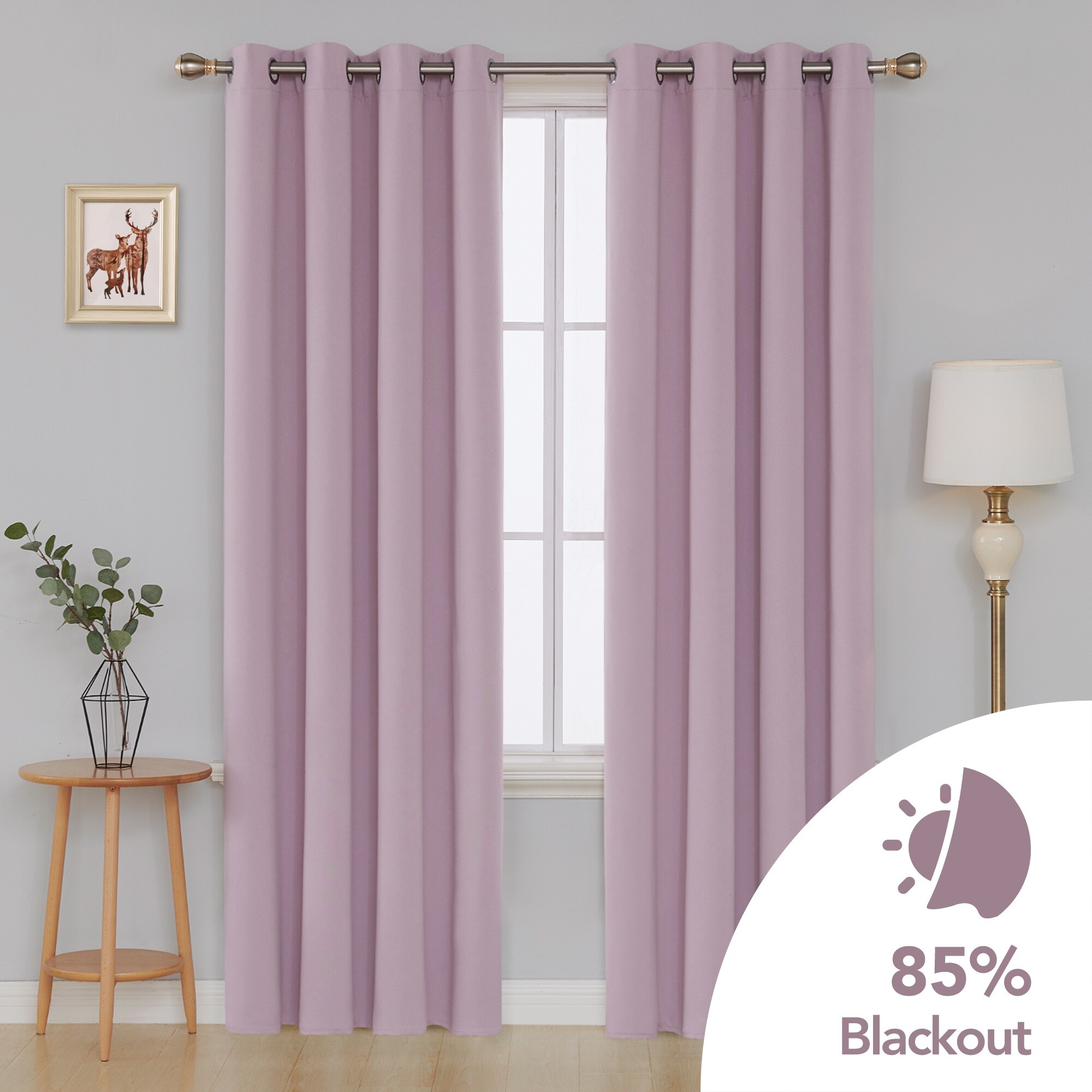 Deconovo Thermal Insulated Blackout Curtains 52x72 inch - Grommet
