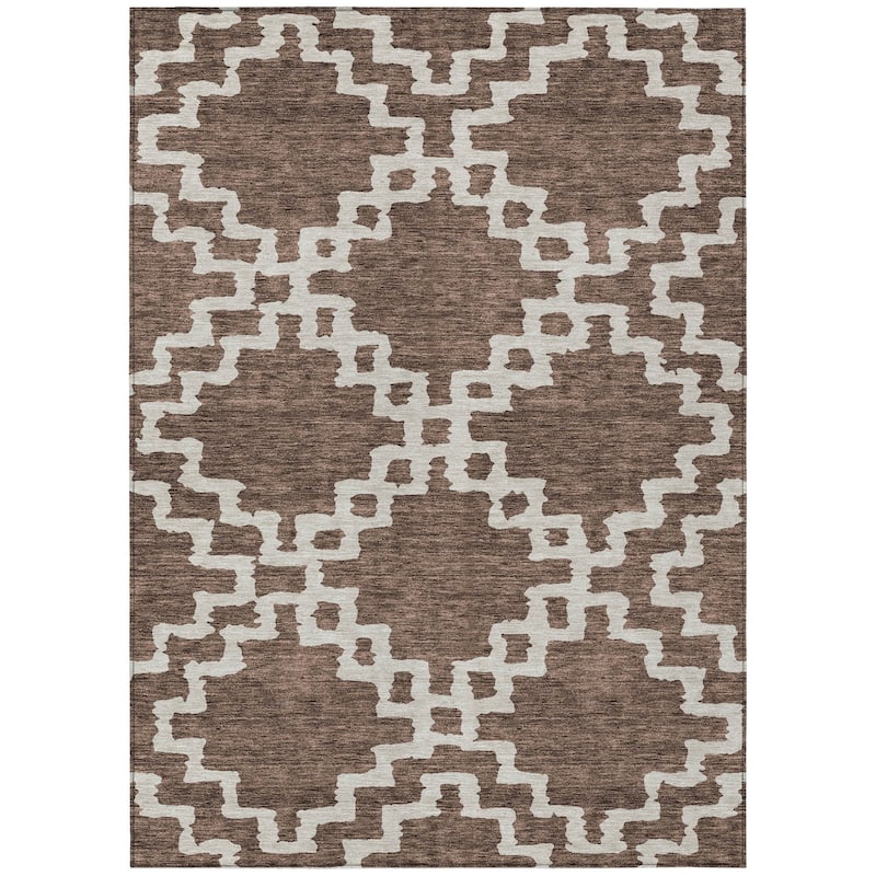 HomeRoots Geometric Transitional Rectangle Outdoor Rug