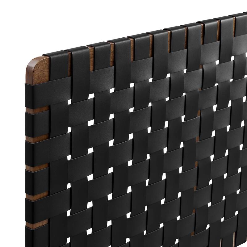 Sparta Wall-Mount Twin/Full/Queen/King Vegan Leather Weave Headboard