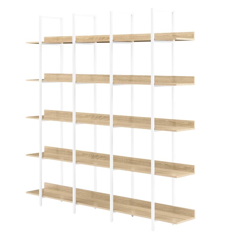 GDFStudio - Ethan Walker Five-Tier Industrial Open Bookcase Designed for Home Office and Living Spaces